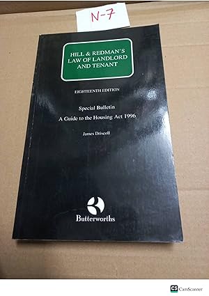 Hill And Redman's Law Of Landlord And Tenant 18th Ed Special Bulletin