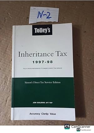 Tolley's Inheritance Tax 1997-98 By Jon Golding