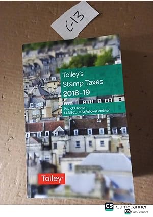 Tolley's Stamp Taxes 2018-19 By Patrick Cannon