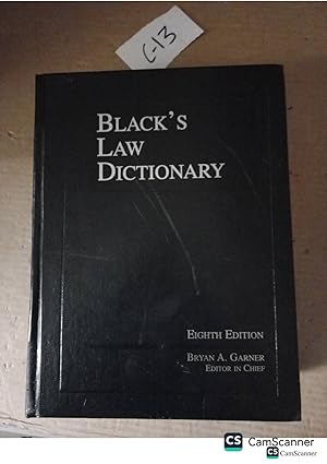 Black's Law Dictionary 8th Ed By Bryan A Garner