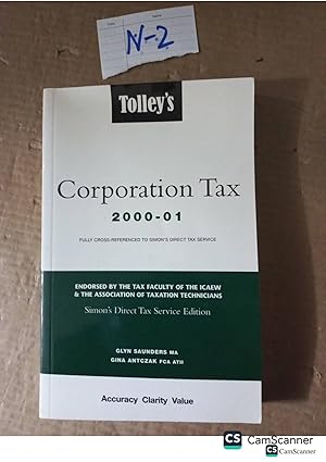 Tolley's Corporation Tax 2000-01 By Saunders And Antczak