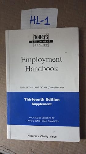 Employment Handbook 13th Ed Supplement By Elizabeth Slade