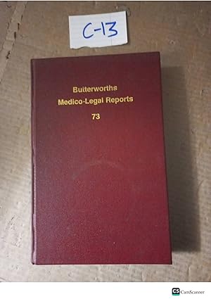 Butterworths Medico-Legal Reports 73rd Vol