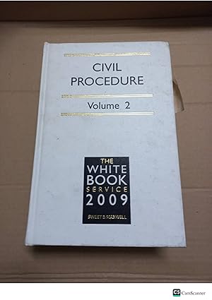 Civil Procedure Vol 2 The White Book Service 2009