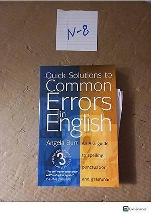 Quick Solutions To Common Errors In English By Angela Burt