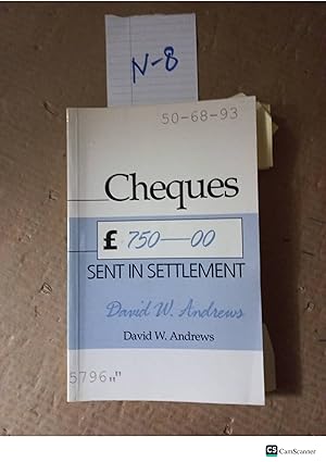 Cheques Sent In Settlement By David W Andrews