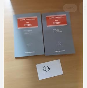 Clerk and Lindsell on Torts Twenty First Edition and two Supplements