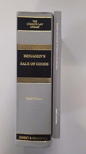Benjamin's Sale Of Goods 10th Ed with Supplement