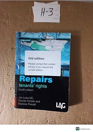 Repairs Tenants' Rights 4th Ed By Jan Luba And Forster