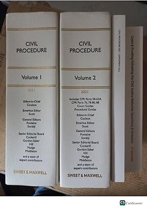 Civil Procedure 2021 Vol 1 And 2 With Supplement The White Book Service