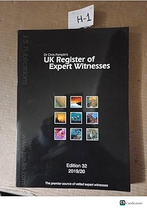 Uk Register Of Expert Witnesses 2019/20 32nd Ed By Dr Chris Pamplin