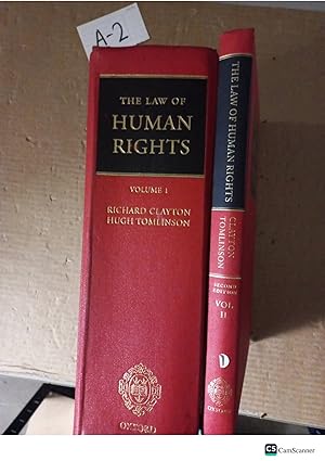 The Law Of Human Rights Vol 1 And 2 By Clayton And Tomlinson