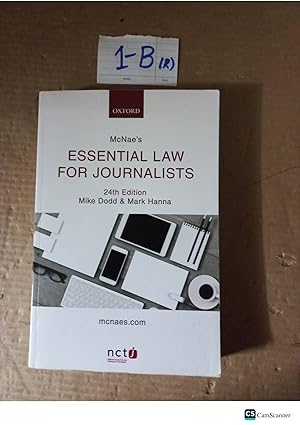McNae's Essential Law For Journalists 24th Ed By Dodd And Hanna