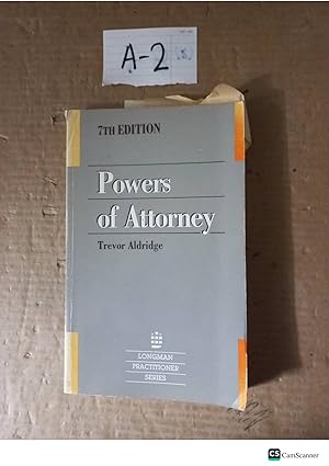 Powers Of Attorney 7th Ed By Trevor Aldridge