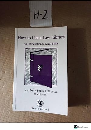 How To Use A Law Library 3rd Ed By Dane And Thomas