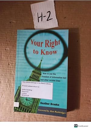 Your Right To Know By Heather Brooke