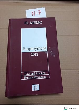 Employment 2012 Law And Practice Human Resources By FL Memo