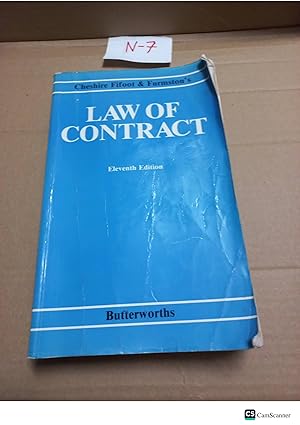 Cheshire Fifoot And Furmston's Law Of Contract 11th Ed