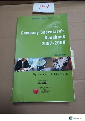 Company Secretary's Handbook 2007-2008 17th Ed By Jerry P L Lai