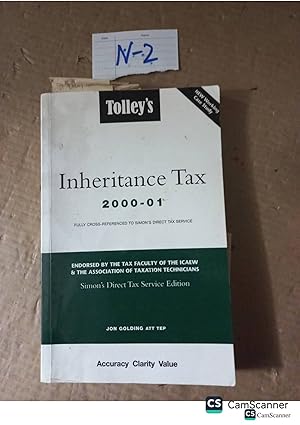 Tolley's Inheritance Tax 2000-01 By Jon Golding