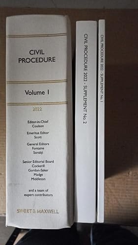 Civil Procedure 2022 Vol 1 With Supplements By Coulson And Scott The White Book Service