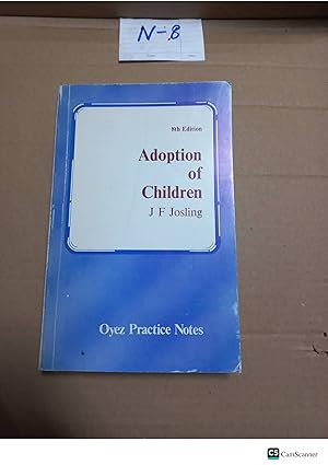 Adoption Of Children 8th Ed By J F Josling
