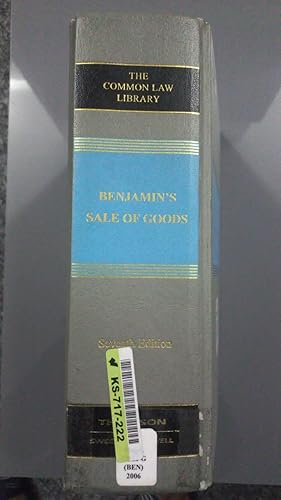 Benjamin's Sale Of Goods 7th Ed The Common Law Library