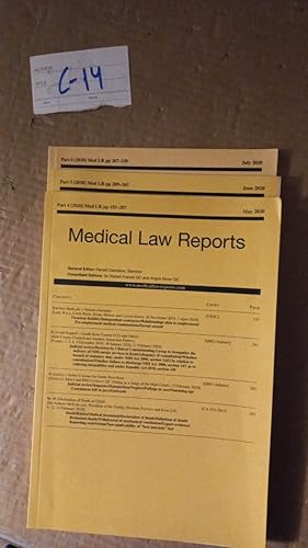 Medical Law Reports 2020 Part 4,5 And 6