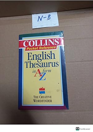 Collins Pocket Reference English Thesaurus In A-Z Form