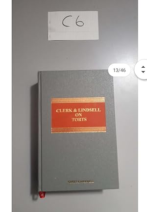 CLERK & LINDSELL ON TORTS 21st edition The Common Law Library MAINWORK HARDCOVER
