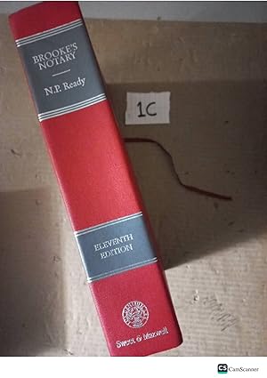 Brooke's Notary 11th Ed By N P Ready