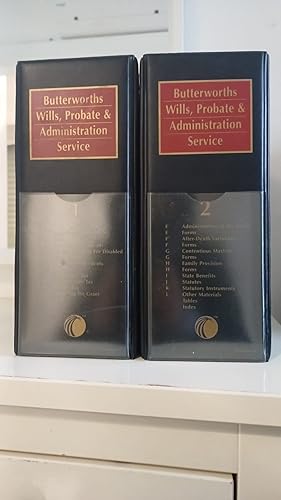 Butterworths Wills, Probate And Administration Service Looseleaf 2 Vols Updated Till 2013