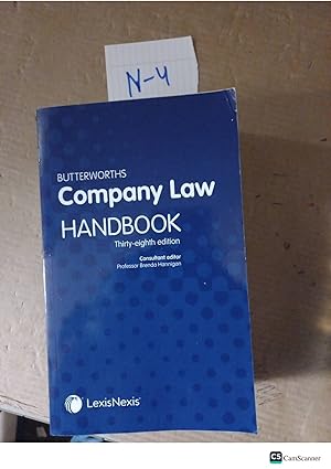 Butterworths Company Law Handbook 38th Ed By Prof Brenda Hannigan 2024