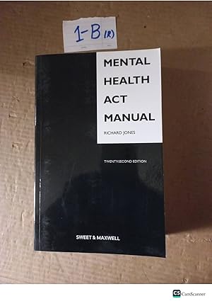 Mental Health Act Manual 22nd Ed By Richard Jones