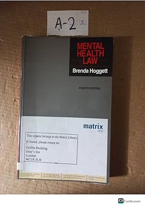 Mental Health Law 4th Ed By Brenda Hoggett