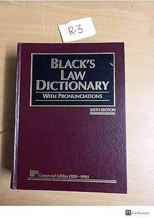 Black's Law Dictionary With Pronunciations 1891-1991 6th Ed