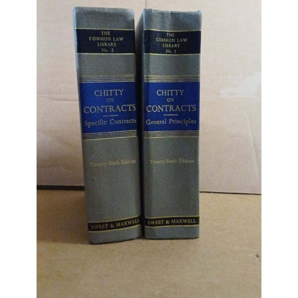 Chitty On Contracts 26th Ed Vol 1 And 2