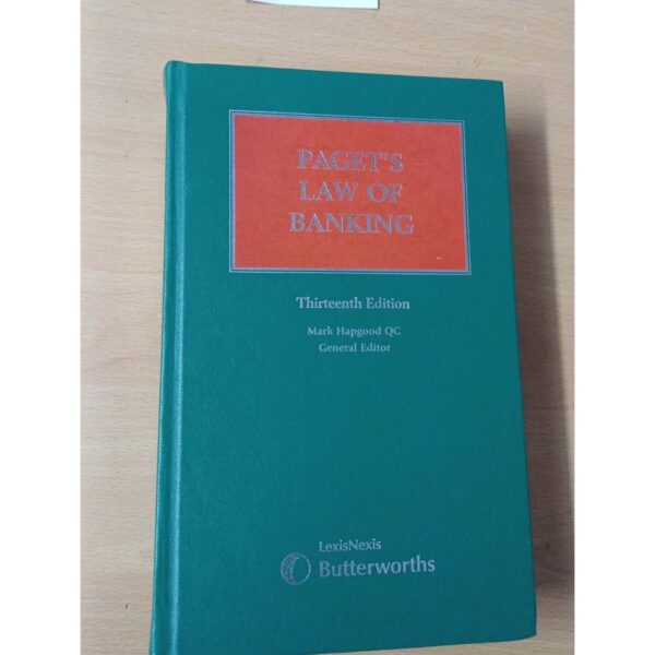 Paget's Law of Banking thirteenth edition by Mark Hapgood