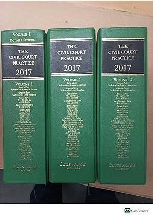 The Civil Court Practice 2017 Vol 1,1 Reissue And And 2 Green Books Complete Sets 2