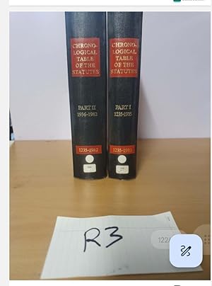 Chronological Table of The Statutes part 1 and 2