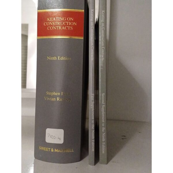 Keating On Construction Contracts 9th Ed With Supplements By Furst And Ramsey Sweet And Maxwell