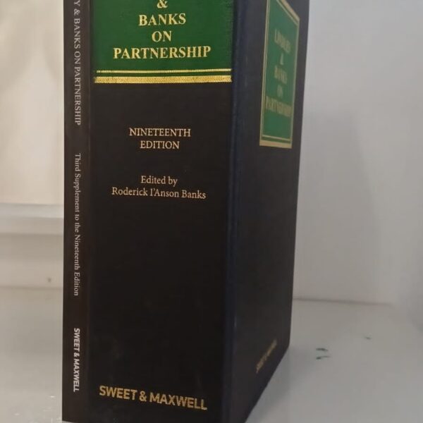 Lindley And Banks On Partnership 19th Ed With Supplement