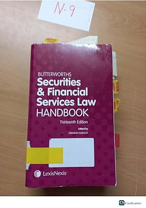 Butterworths Securities & Financial Services Law Handbook 13th Edition Edited by Deborah Sabalot