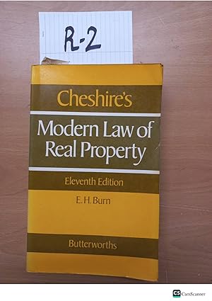 Cheshire's Modern Law of Real Property 11th Ed by E. H. Burn