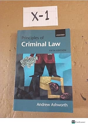 Principles of Criminal law 5th Ed by Andrew Ashworth