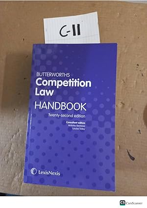 Butterworths Competition Law Handbook 22nd Ed By Bavasso And Tolley