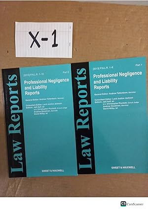 Professional Negligence And Liability Reports 2013 Part 1 And 2 By Andrew Tettenborn And Jackson