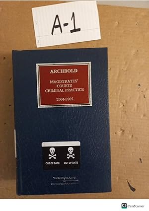 Archbold Magistrates' Courts Criminal Practice 2004-2005
