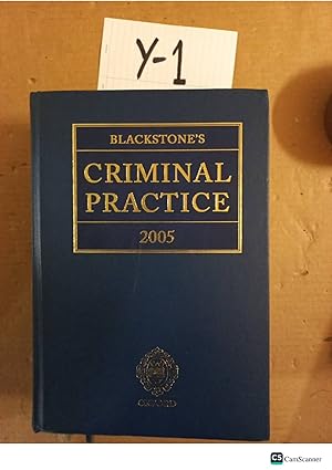 Blackstone's Criminal Practice 2005