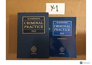Blackstone's Criminal Practice 2010 with 3rd Supplement